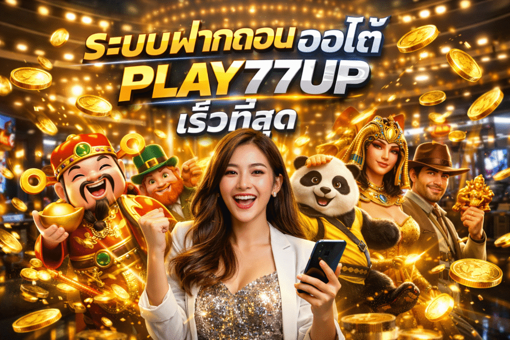 ระบบฝากถอนออโต้ PLAY77UP เร็วที่สุด